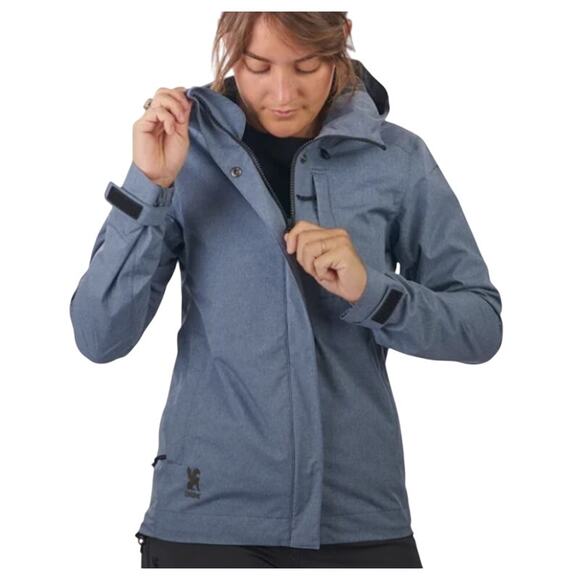 Chrome Industries Storm Signal Zip Up Hooded Jacket Blue XS - Picture 2 of 12